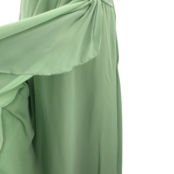 MOTHER OF THE BRIDE SZ 10 L Green Embroidered Lace Up Formal Maxi Dress NEW B89 - Picture 3 of 9